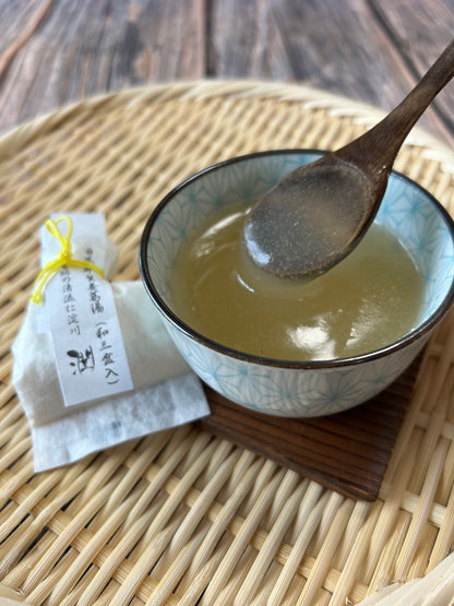 きくらげの葛湯（プレーン味、生姜味、ほうじ茶味）